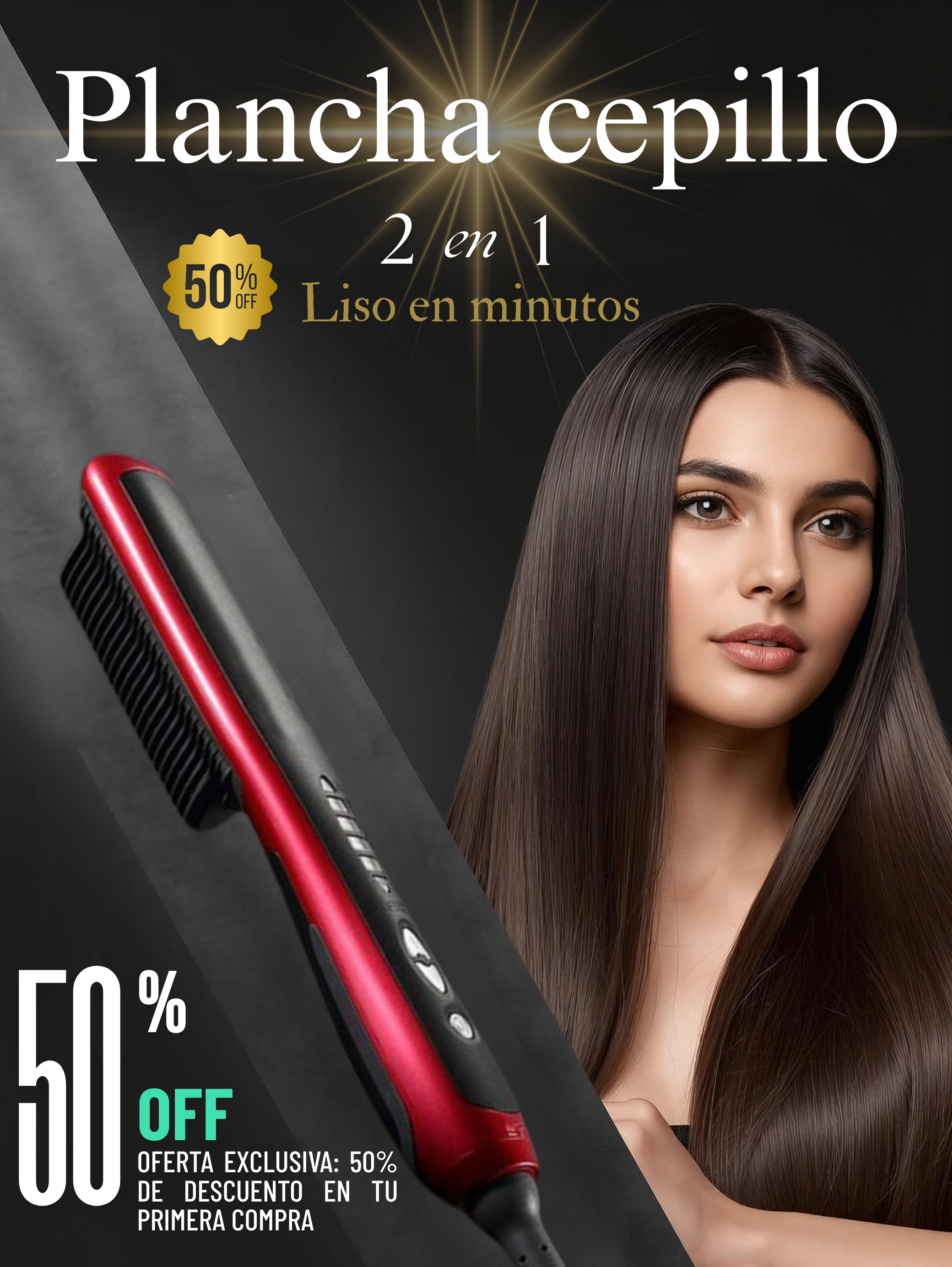 Alisador Pro 2 en 1 | Cabello liso en minutos, sin frizz